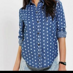 UO BDG Polka Dot Chambray